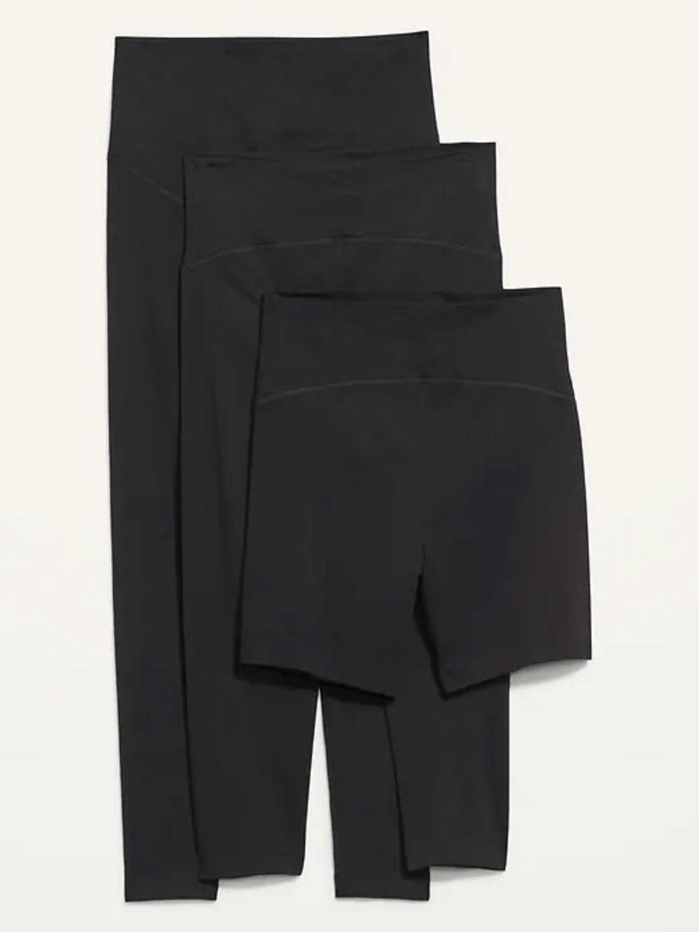 Old Navy Maternity Full Panel Leggings, Capris & Biker Shorts 3-Pack